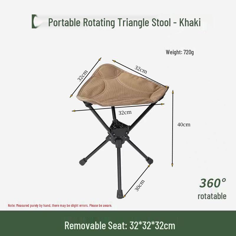 Portable Triangle Folding Chair - Lightweight, Easy to Store for Outdoor and Fishing