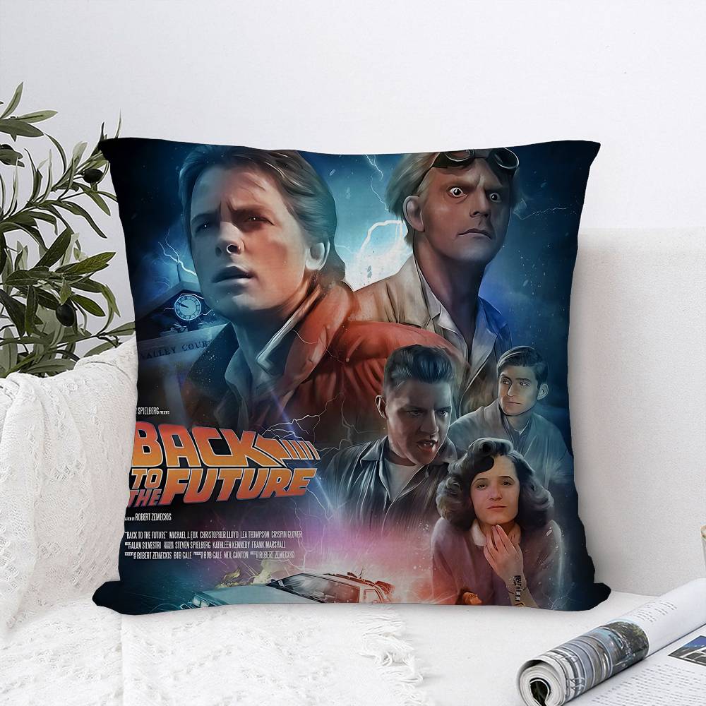 Movie BBack To The Future Cushion Cover Inches Farmhouse Decor Home Throw Pillow Covers for Couch Decorations