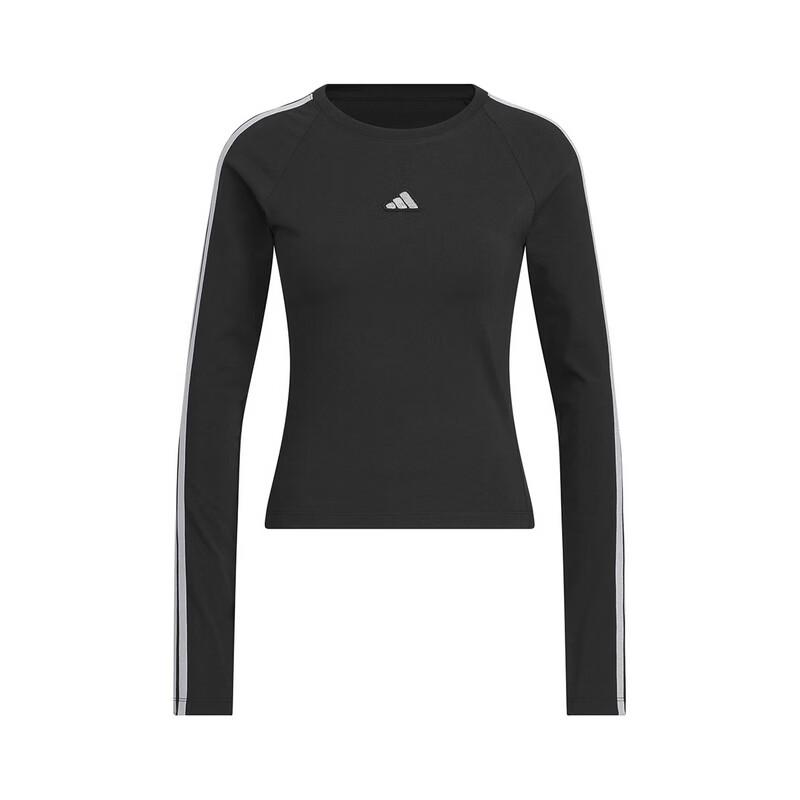 Adidas Women's Sport Style 3-Stripes Long Sleeve Tee