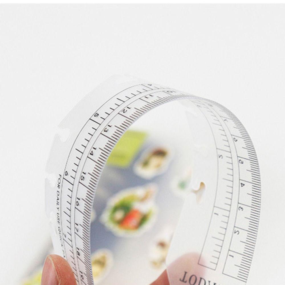 Transparent Loose-leaf Notebook Bookmark Multi-Function 6-Hole Scale Ruler  A5