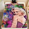 1PC Marilyn Monroe  Print FlAannel Blanket, High quality Comfortable for All Seasons, Home Decor, Warmth and Comfort