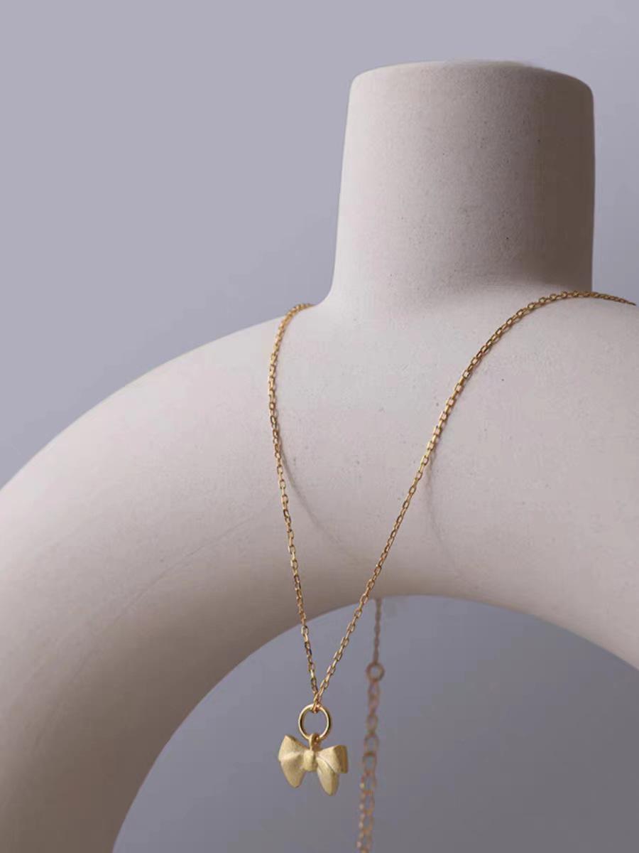 

Ретро ожерелье с бантом - Элегантная женская ключичная цепочка, Идеально подходит для студенток и лучших подруг, Идеальный рождественский подарок