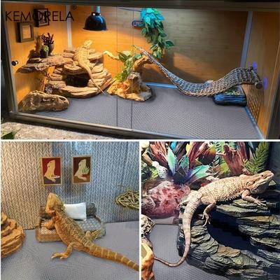 KEMORELA Reptilien Teppich Terrarium Auskleidung Einstreu Reptil Substrat Matte Sicher Und Bequem Reptil Käfig Matte Für Schlange Eidechse