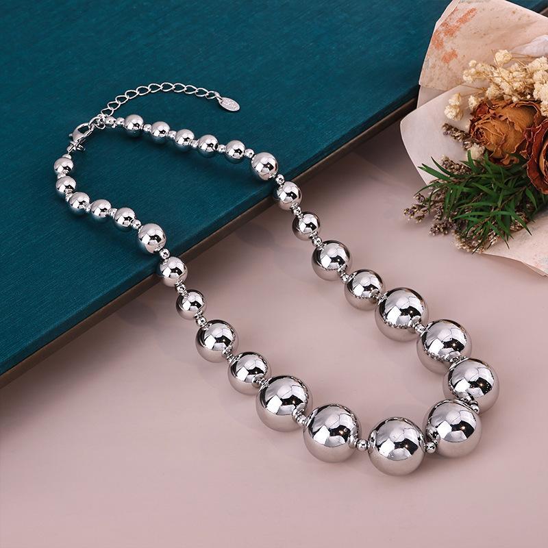 Creative Multi-layer Pearl CCB Sweater Chain Collarbone Chain Temperament Elegant Love-shaped Layer Necklace