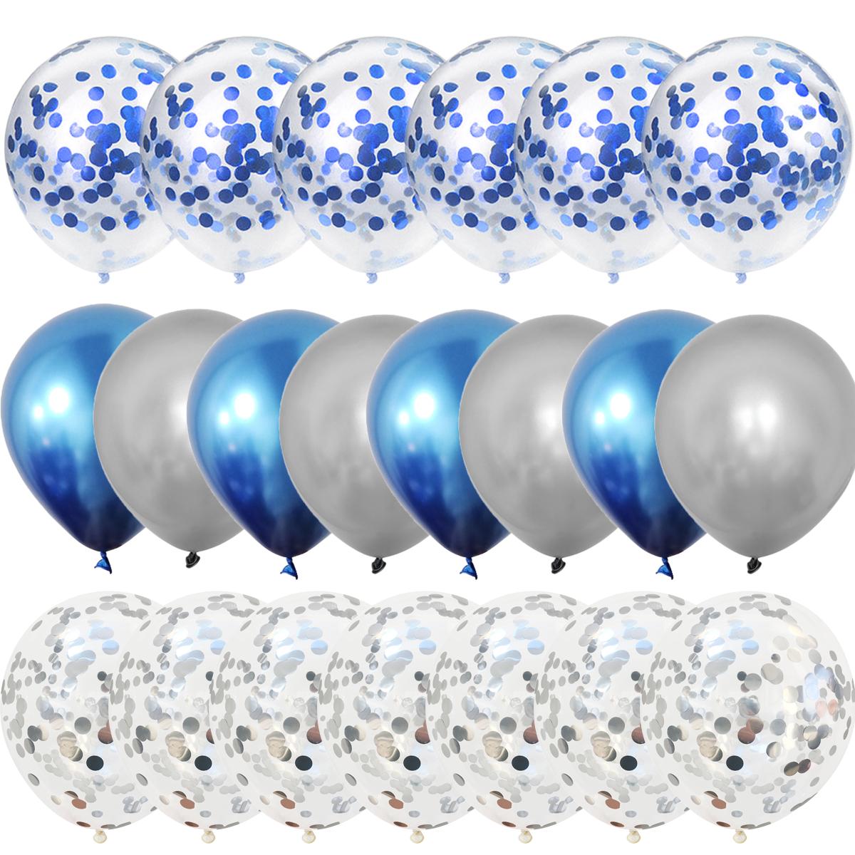 

12 дюймов 20 шт. набор розово-золотых шаров конфетти металлические шары для украшения дня рождения свадьбы годовщины детского душа шары