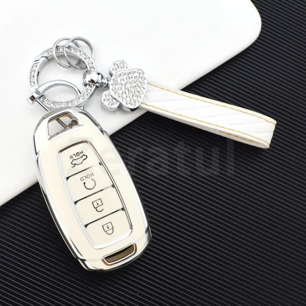 3/4/5 Buttons Car Key Case Cover Fob For Hyundai Kona Creta I20 I30 Ix35 Ix25 Elantra Grandeur Accent Solaris Sonata Palisade