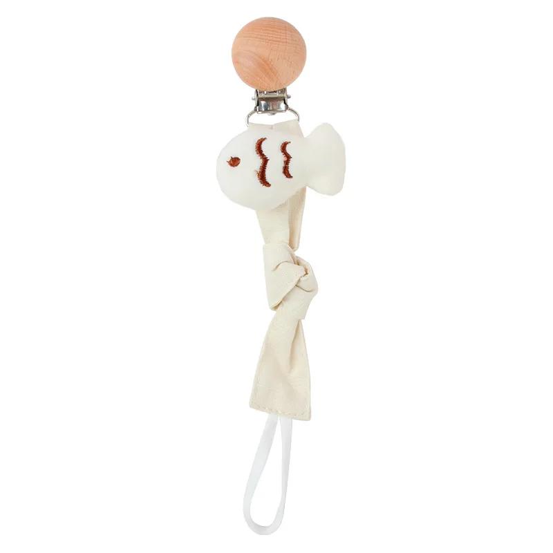 Baby Cartoon Plüschpuppe Baumwolle Anti-Fall Kette Neugeborenes Zahnklebekette Fuchs Löwe Bär Schnullerkette