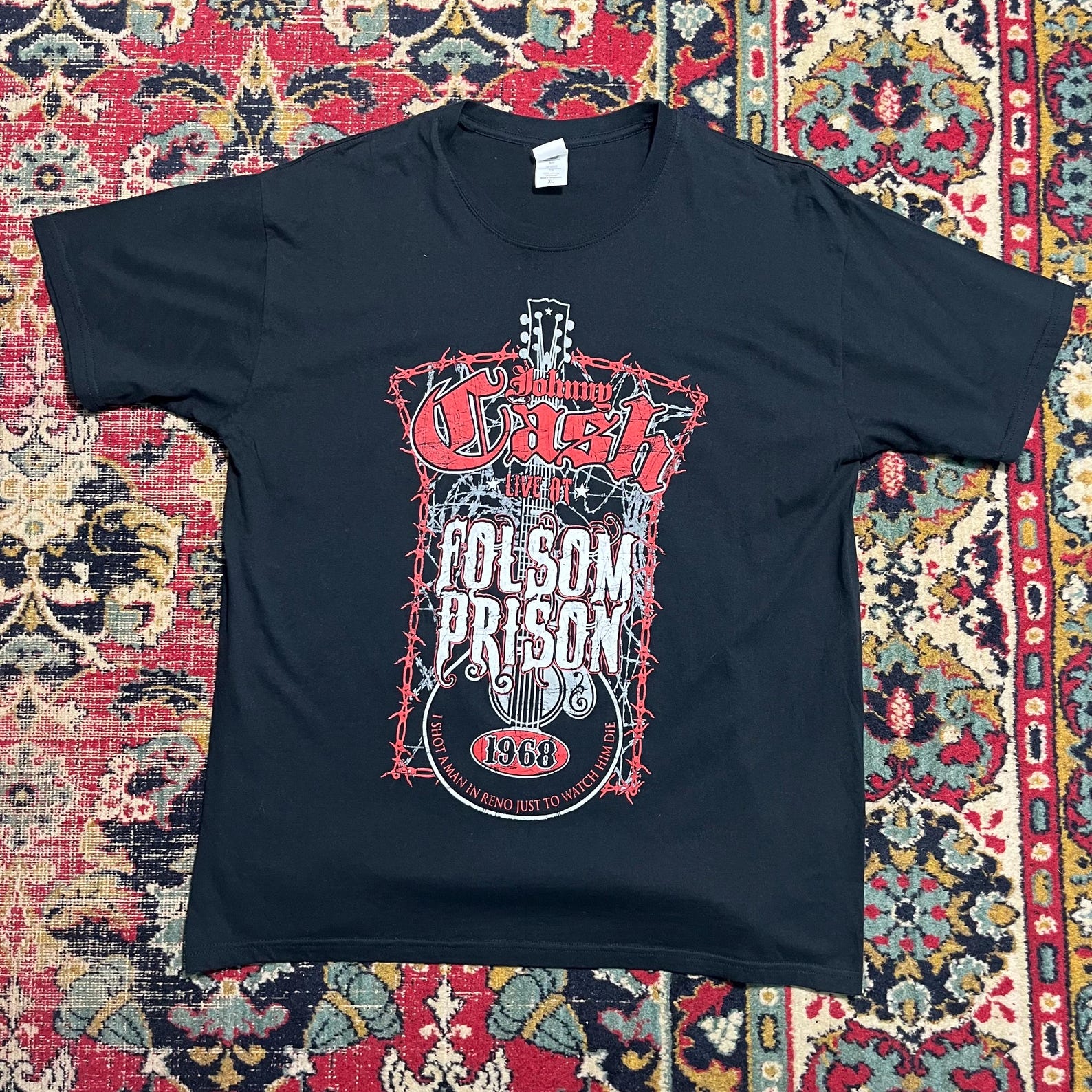 Johnny Cash Folsom Prison Graphic Tee Size XL L