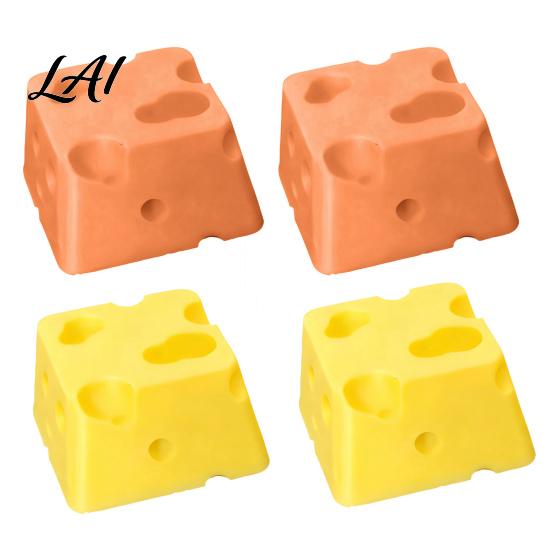 Cute Mechanical Keyboard Keycap 4PCS Cheese Keycaps 3D Printed Macaron Color Key Caps for Cross Axis Switches Decorative Set Gaming Keyboards