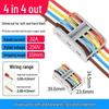 PCT Push-in Quick Wiring Terminal and Branch Connector for Stranded/Solid Wire, 2-in 2-out
