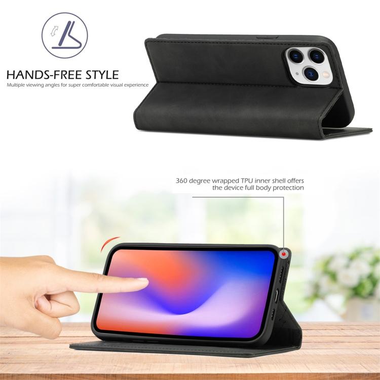 For iPhone 13 Pro Max LC.IMEEKE Strong Magnetic PU + Matte TPU Horizontal Flip Leather Case with Holder & Card Slots & Wallet