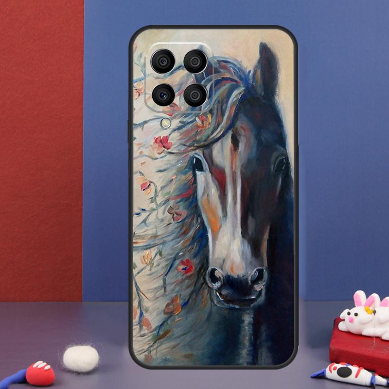 Bemalte Kunst-Hülle für Pferde für Samsung Galaxy M13 M53 M06 M16 M31 M11 M35 M55 M15 M56 M36 M12 M32 M52 M14 M34 M54
