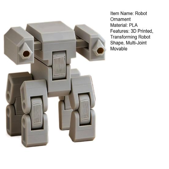 3D Printed Transforming Robot Toy Multi-Joint Movable Robot Fidget Toy Stress Relief Robot