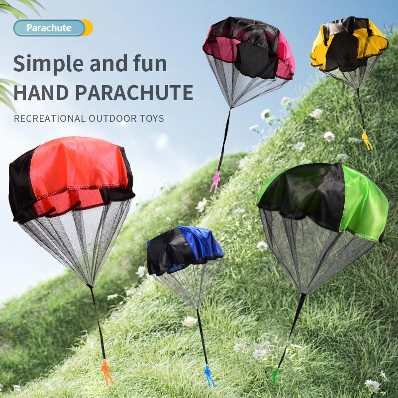 Non-Toxic 6/12Pcs Parachute Toy Tangle Free Outdoor Flying Parachute Hand Throw Flying Toys For Spring Children'S Day Kids Party Favors