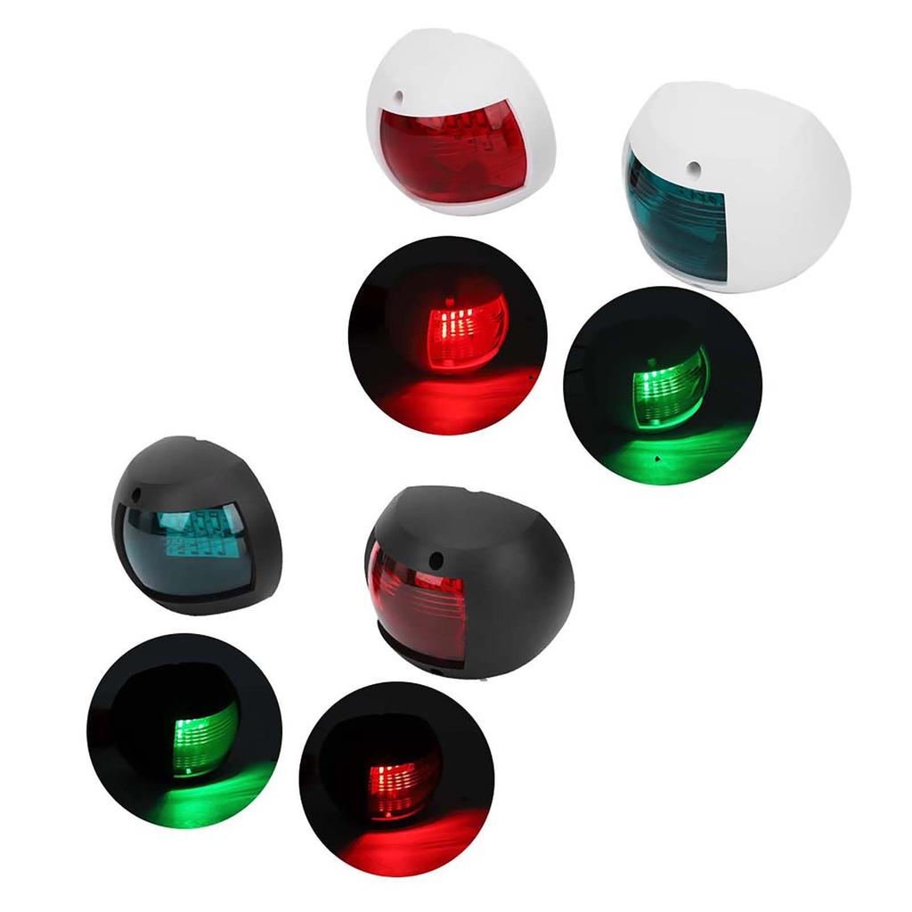 Boat Sidelight Navigation  Light Pair of  Lamp Spherical Red Green LED Waterproof Boat Navigation Light DC12V-24V 3W