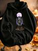 Unisex Hoodie, Halloween, Stone Angel The Dead Remember Graphic, Pullover Sweatshirt, Gothic Dark Aesthetic, Autumn Winter Casual Wear, Front Pocket D