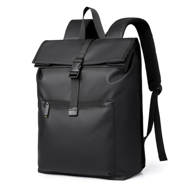 Casual Flip Roll Top Backpack Student School Bag Excursion Commuter Backpack Hiking Outdoor Backpack