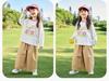 Dududu Home Girls' Pure Cotton Wide-Leg Pants - Spring 2026 New Arrivals for Toddlers & Kids
