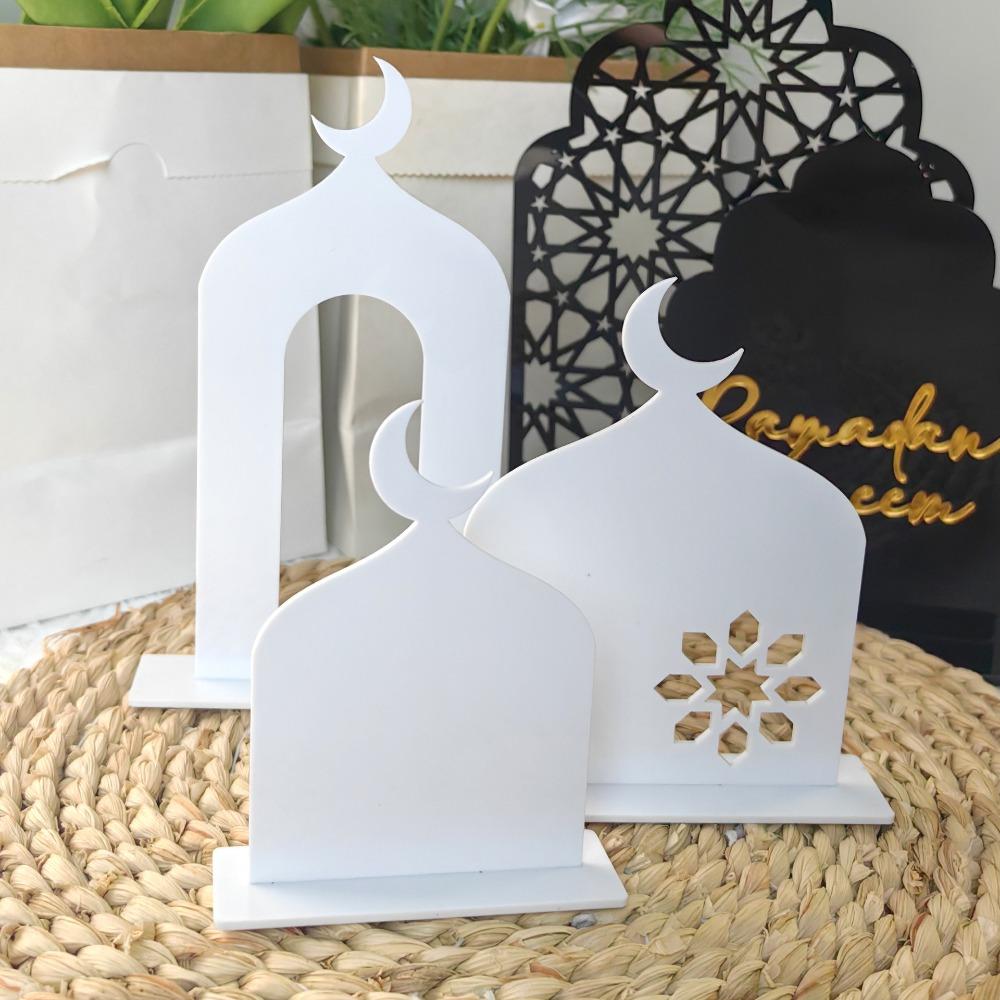 Crescent Castle Pattern Kareem Mosque Ornaments DIY Eid Mubarak Decoration Ramadan Ornaments  Gift
