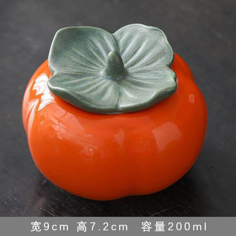 Canister Persimmon Ruyi Wedding Candy Jar Ornament Ceramic Tea Set Souvenir Decoration Gift Box