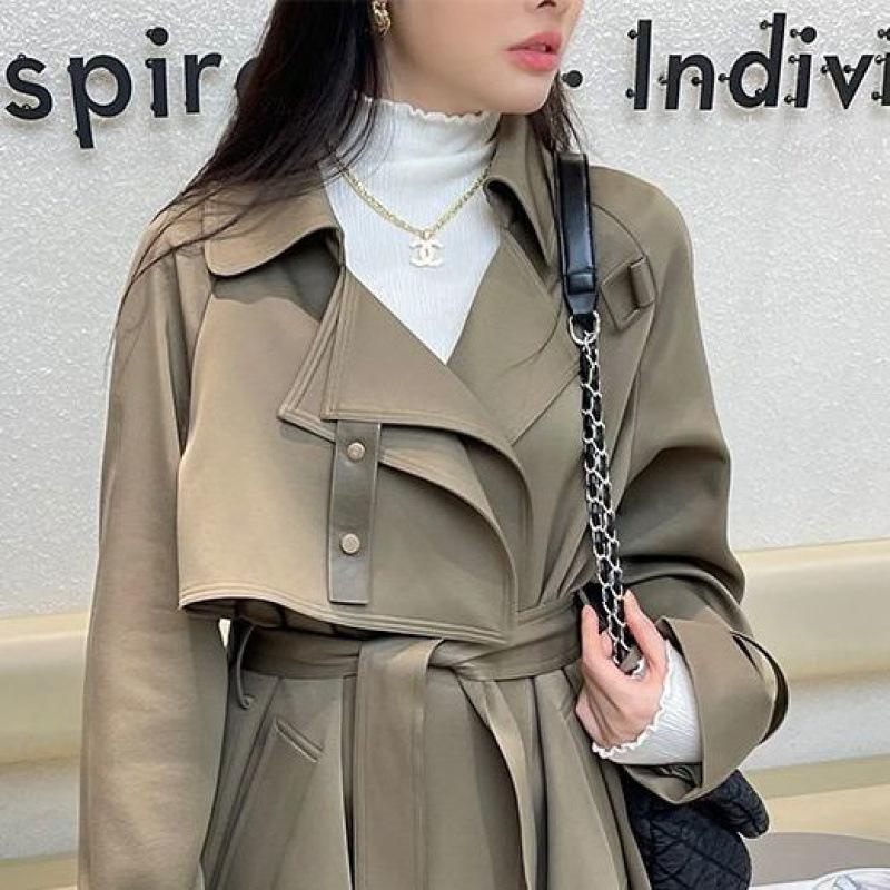 Women's New Spring and Autumn Style Trench Coat Mid-length Coat