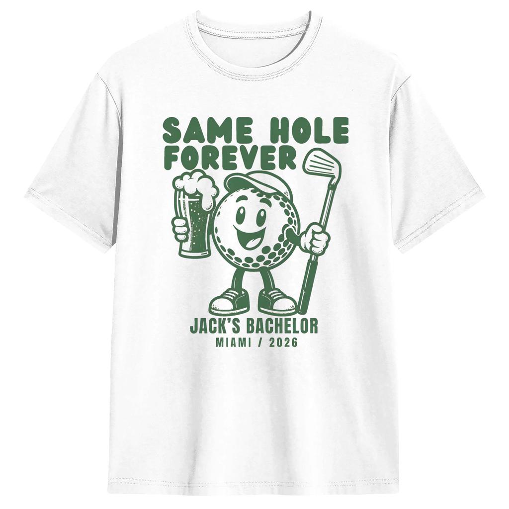 Unisex Same Hole Forever Funny Golf Minimalist Design Tshirts Cotton Tops Beach Y2k Retro Shortsleeved Tshirt O Neck Tshirt