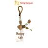 Sandalwood Carving Peace Keychain: Ancient Style Wooden Pendant for Bags & Keys