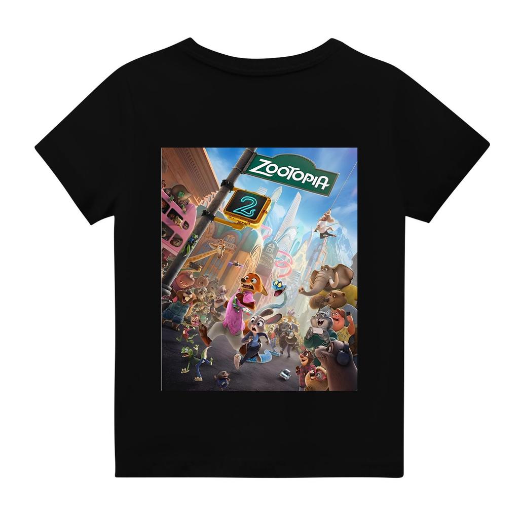 Children's Casual Fashion Cartoon Print Short-sleeved T-shirt Top