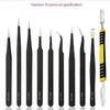 9/10/11Pcs Anti-Static Tweezers Set Stainless Steel Repair Tools  Mobile Phone Repair
