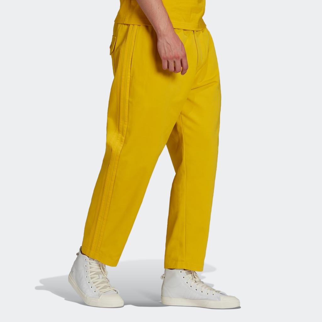 Adidas Originals Adicolor Trefoil TWILL PANTS Knitted Sweatpants Men's Yellow HC8602-