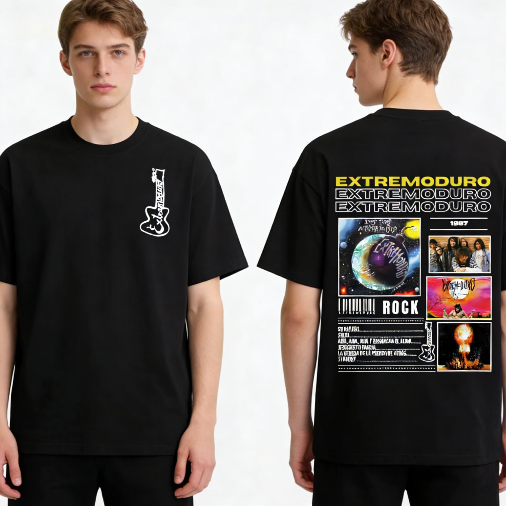 2026 SpringSummer Rap Artist EXTREMODURO Tour Cover Mens and Womens Fashion Retro Pop TShirts 3XL