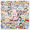 50 Cute Labubu Graffiti Stickers for Water Bottles, Phone Cases, and Notebooks