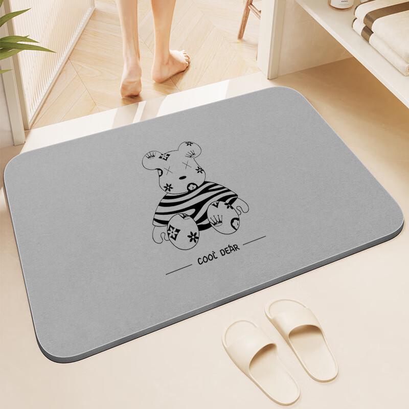 Non-slip Cute Bear Absorbent Bathroom Toilet Mat