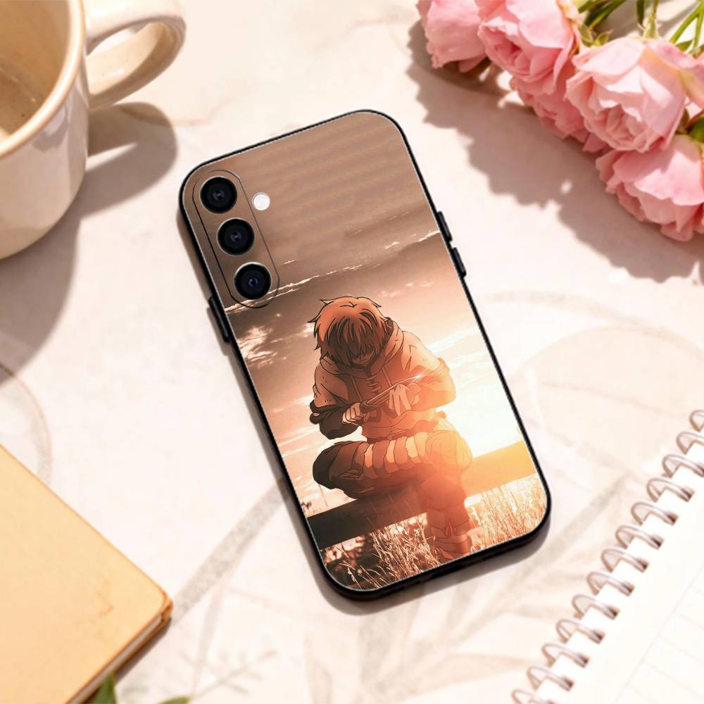 Viking V-Vinland Saga phone Case For Samsung Galaxy A73,A72,A71,A70,A53,A52,A51,Others Soft Black Shell