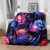 1pc Flower Printing Lightweight Flannel Blanket, Comfortable and Warm Blanket, for Camping Sofa Bed and Couch Office, Suitable for Gift Blank
