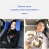 SEAMETAL Car Pillow Universal For Men Women Kids Seat Headrest Pillow Movable Seat Pillow For Travel Rear Seat Sleep Nap Cushion