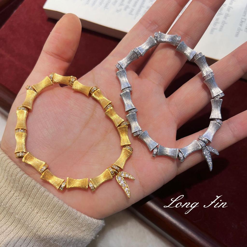 Metalworking Silk Joint High Bamboo Joint Bracelet, Bracelet, Elastic Rope, Light Luxury High-End Jewelry.