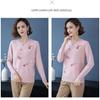 Women's Loose-fitting Oversized Short-sleeved Round-neck Long-sleeved Knitted Top for Spring and Autumn