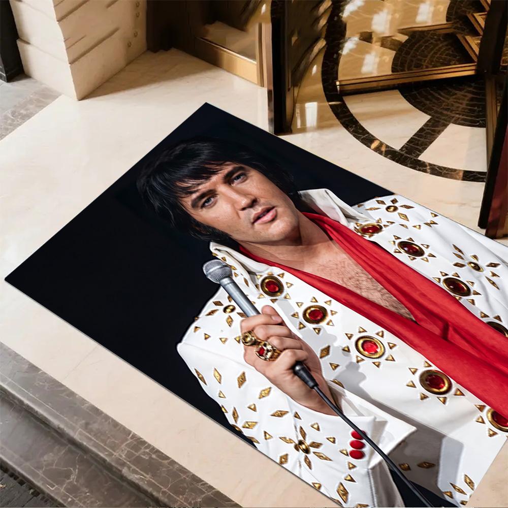 Elvis Presley Roses Carpet Perfect for Decorate room Foyer Dormitory Balcony Anti-slip Rug Anime Office Decor Perfect Gift for Friends & Family
