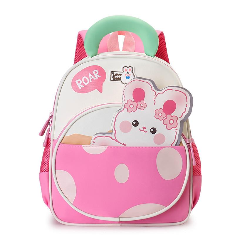 Childrens Cartoon Backpack For Kindergarten With Large Capacity And Animal Pattern For School Use Pink