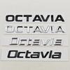 Logo Crom Negru ABS 3D Embleme Litere Octavia Insignă Portbagaj Spate Mașină Pentru Skoda OCTAVIA 1 2 3 4 A5 A7 MK3 Accesorii Autocolante