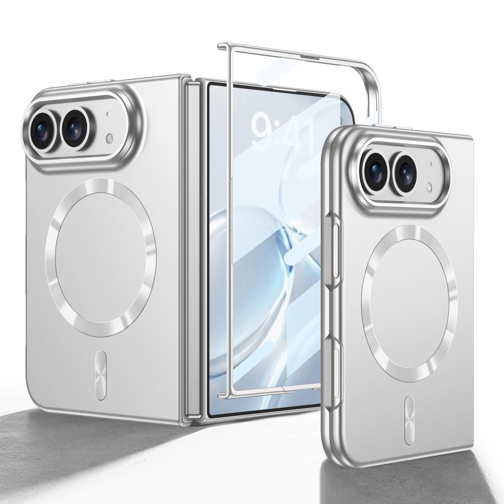 Für iPhone Duo Case Ultra-Dünn Hautfreundlich Magnetisch Kabelloses Laden Mit Gehärtetem Film Stoßfester Schutz Rückseite