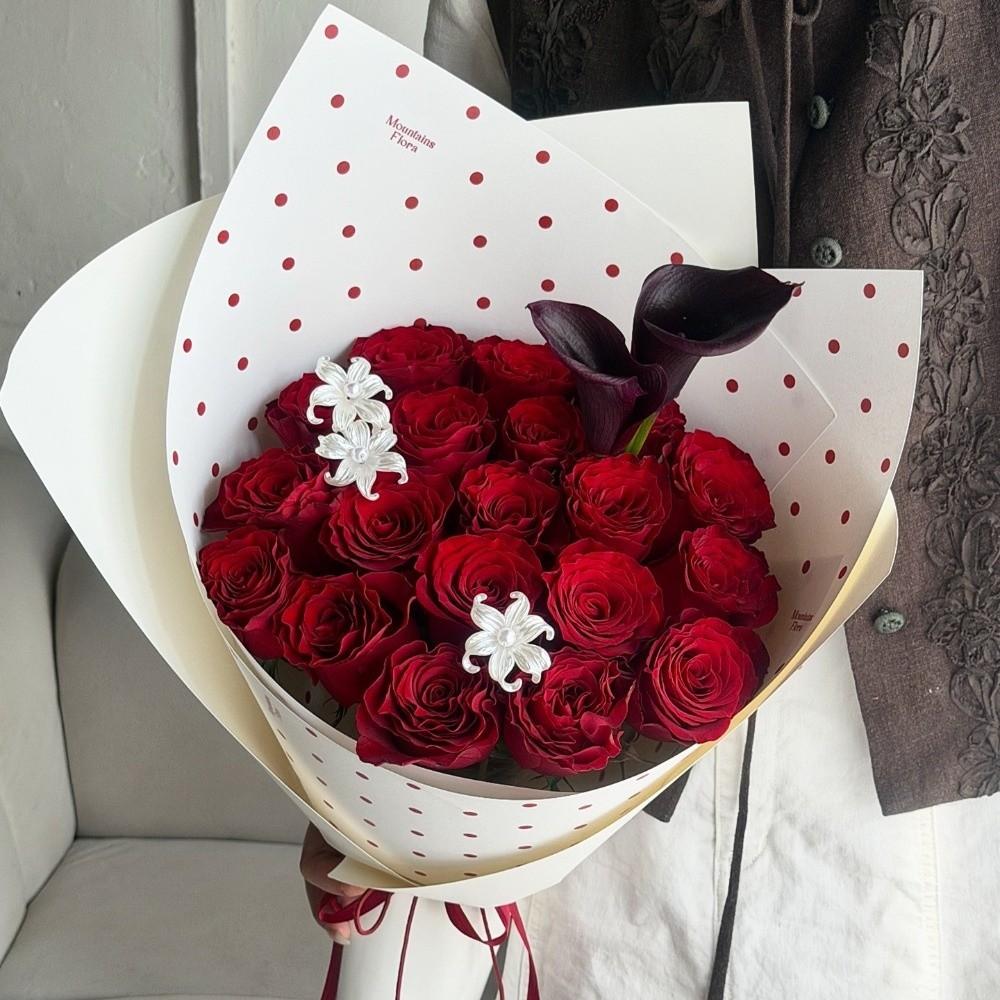 Verdicktes Pünktchen-Geschenkpapier DIY-Geschenkpapier Dekopapier für Blumensträuße Kunstpapier Blumenstrauß