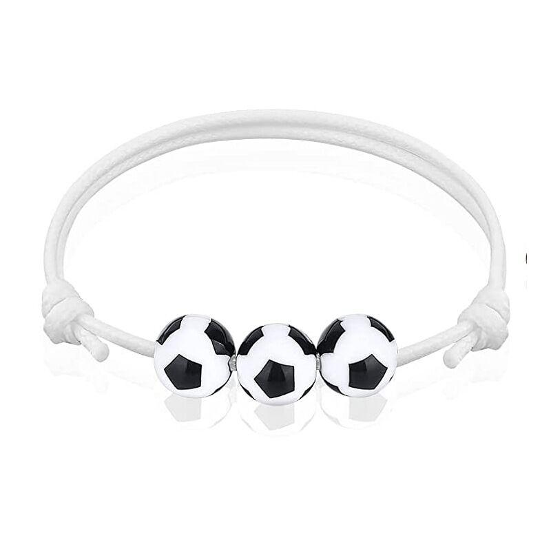 Sport Bracelet Charm Leather for Women Men Lovers Weave Braided Bangle Adjustable Football Basketball Baseball Ball Jewelry