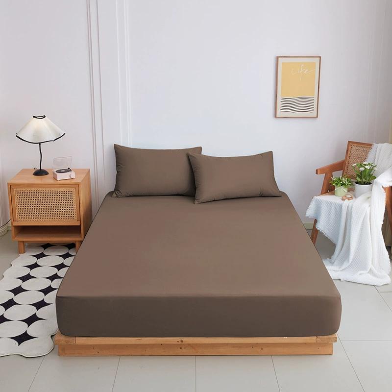 Napínací prostěradlo s gumičkou Jednobarevný chránič matrace pro jednolůžkové, dvoulůžkové a king postele 100% bavlna