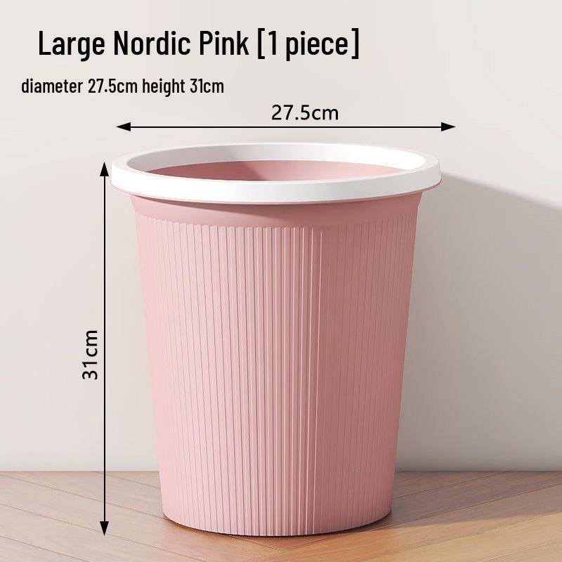 Nordic Style Corner Storage Trash Can - Lidless, Multifunctional, Press Ring Type