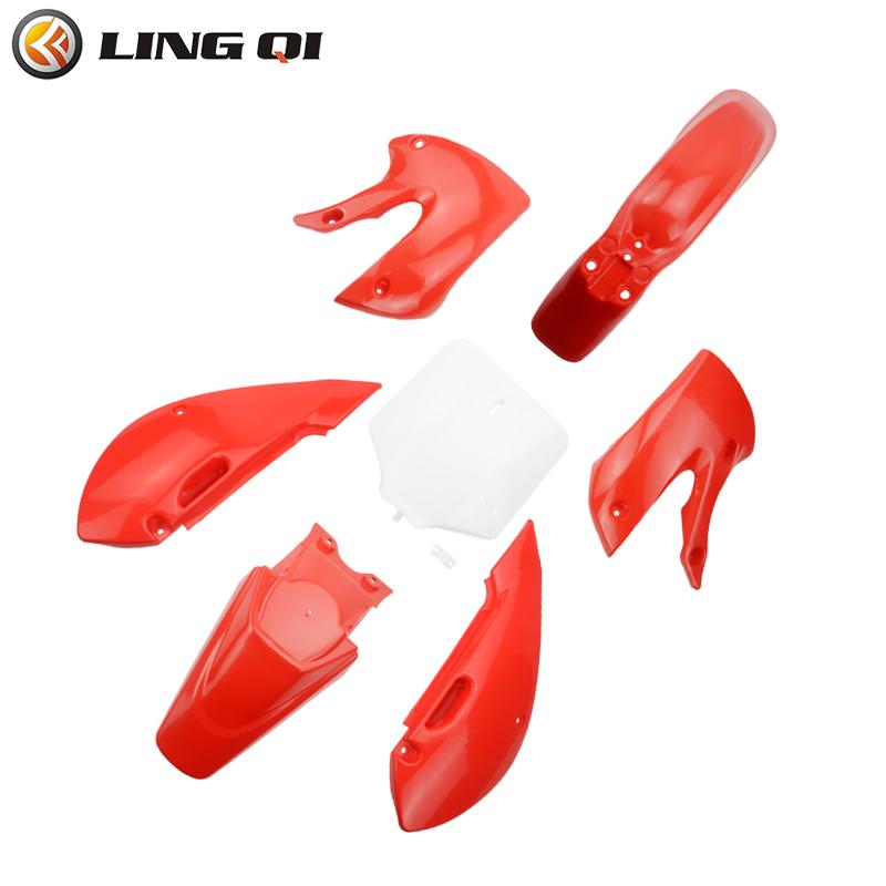 KLX110 Motorcycle Parts Dirt Bike Plastic Fairing Fender Kit and Number Plate For KLX 110 KX65 DRZ110 RM65