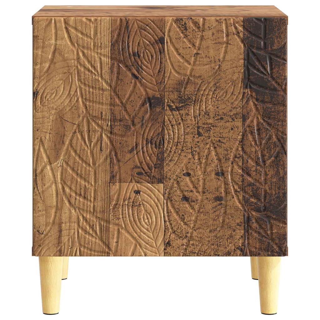 Nightstand Set of 2 Reclaimed Wood Look 43 x 34.5 x 50 cm Engineered Wood