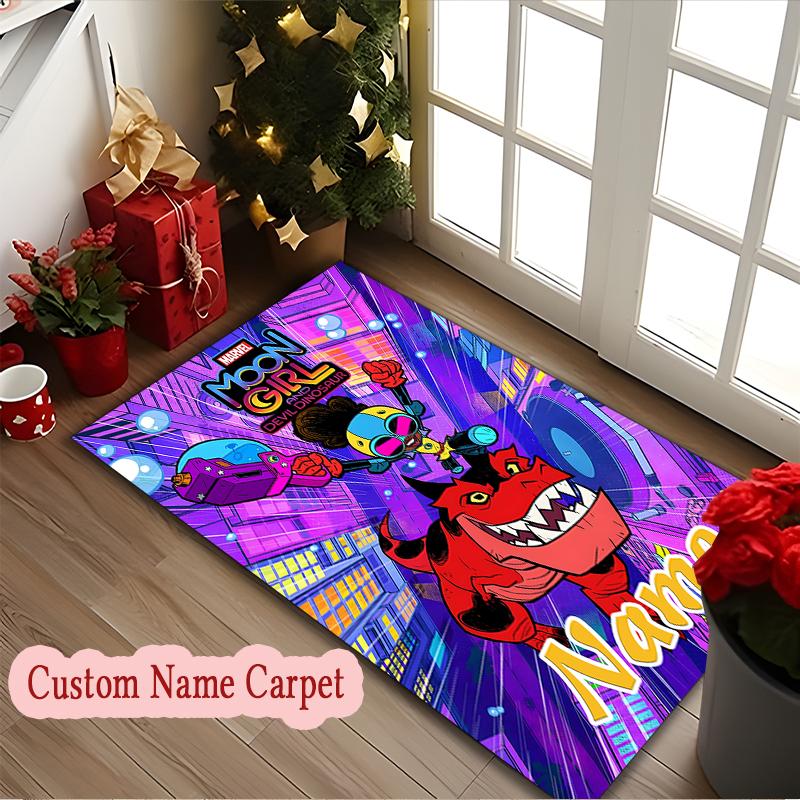 1pc Custom Name Printed Area Carpet, Magical Mickey Starry Adventure Rug, Home Sofa Chair Mat For Christmas and Halloween Décor