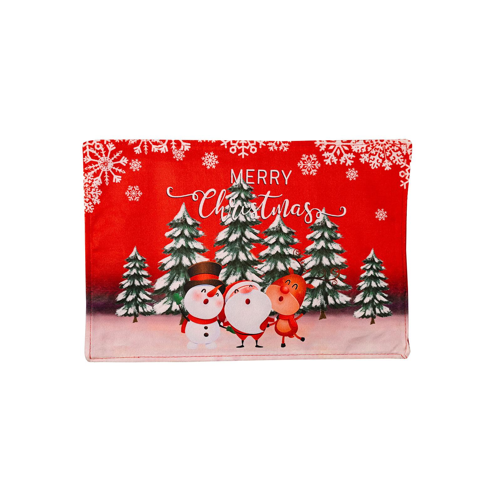 

Рождественская серия Креативный коврик для еды с принтом Мультфильм Настольный коврик для пожилых людей Рождественский коврик-скатерть One Size